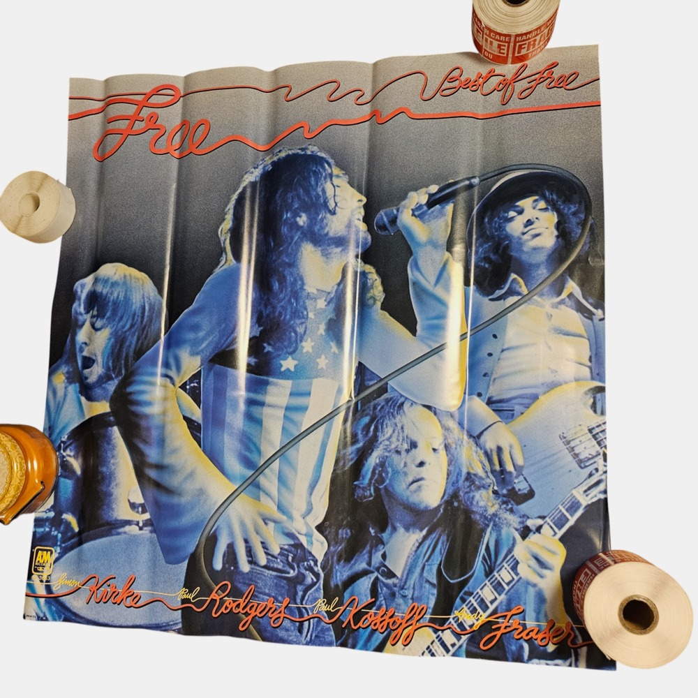 Free Best Of Free 1981 Promo‎ Poster 23x24 A&M Records Rock Blues Rock Advert